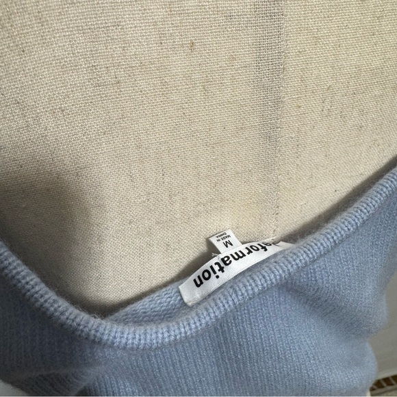 Reformation β’ Varenne Cashmere Cardigan & Tank Set Powder Blue M - Picture 14 of 15